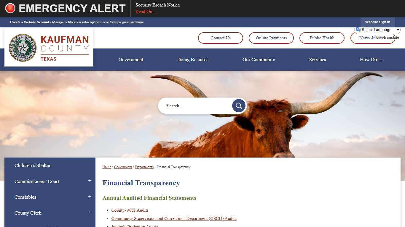 Financial Transparency | Kaufman County, TX