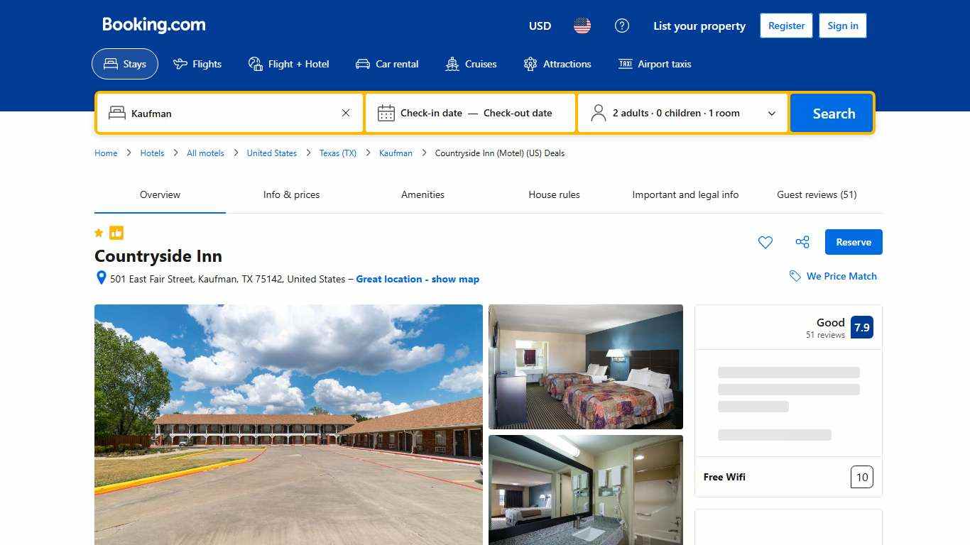 Countryside Inn, Kaufman (updated prices 2026)