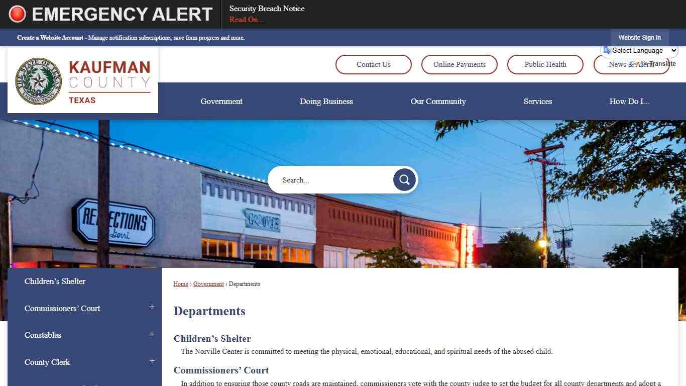 Departments | Kaufman County, TX